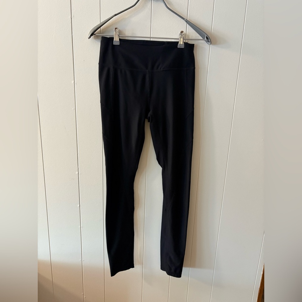 Reebok Black Leggings Womens Size Small Ankle Length Running yoga gym